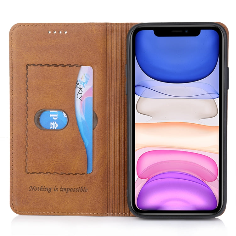 For iPhone 11 Diaobaolee Gemini Magnetic Buckle Horizontal Flip Leather Case with Holder & Card Slots