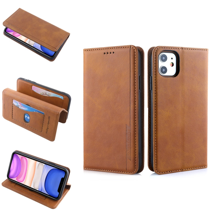 For iPhone 11 Diaobaolee Gemini Magnetic Buckle Horizontal Flip Leather Case with Holder & Card Slots