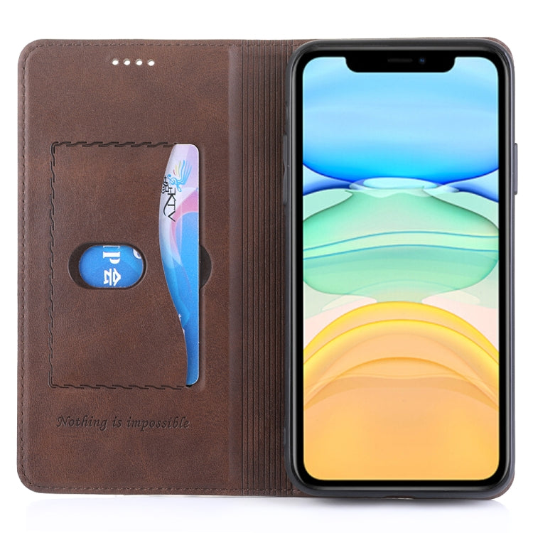 For iPhone 11 Pro Max Diaobaolee Gemini Magnetic Buckle Horizontal Flip Leather Case with Holder & Card Slots