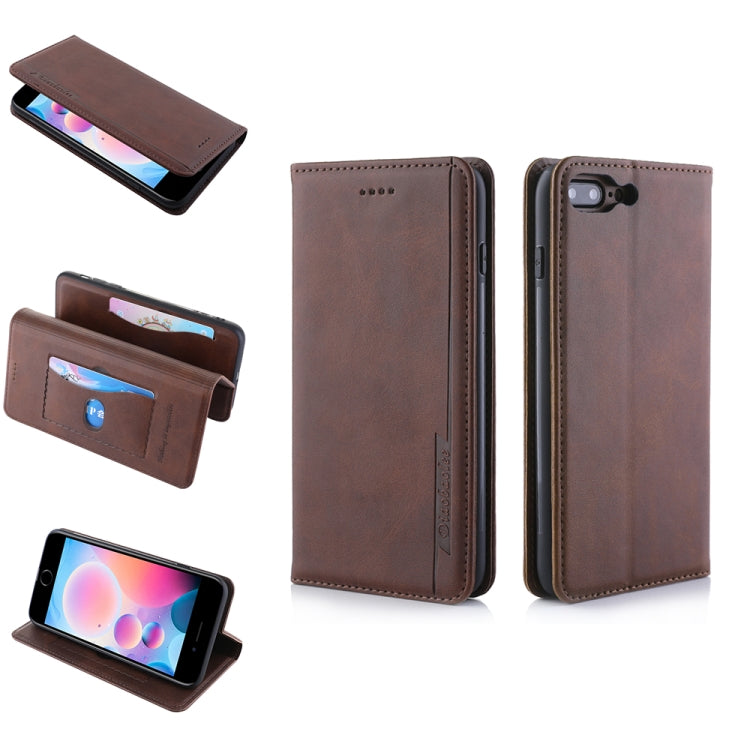 For iPhone SE 2022 / SE 2020 / 8 / 7 Diaobaolee Gemini Magnetic Buckle Horizontal Flip Leather Case with Holder & Card Slots