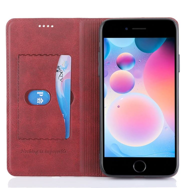 For iPhone SE 2022 / SE 2020 / 8 / 7 Diaobaolee Gemini Magnetic Buckle Horizontal Flip Leather Case with Holder & Card Slots