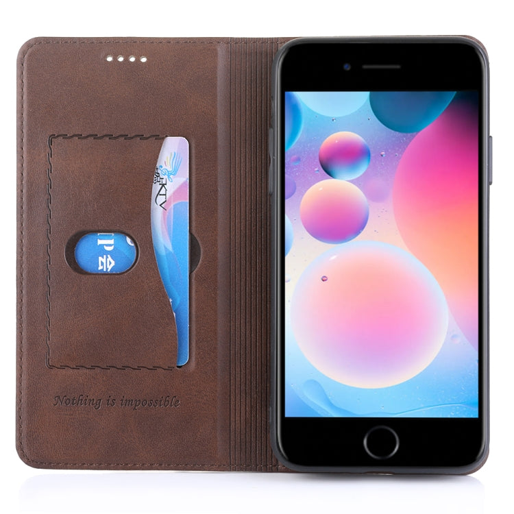 For iPhone 8 Plus / 7 Plus Diaobaolee Gemini Magnetic Buckle Horizontal Flip Leather Case with Holder & Card Slots