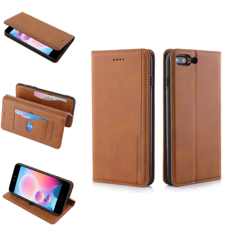 For iPhone 8 Plus / 7 Plus Diaobaolee Gemini Magnetic Buckle Horizontal Flip Leather Case with Holder & Card Slots