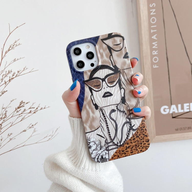 For iPhone 13 Shockproof Half-inclusive Leopard Pattern Protective Case