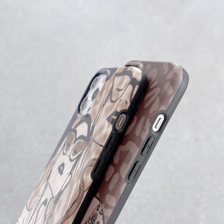 For iPhone 13 Pro Shockproof Half-inclusive Leopard Pattern Protective Case