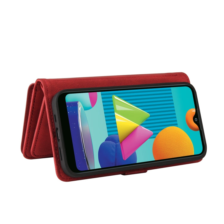For Samsung Galaxy A02 EU Version Skin Feel PU + TPU Horizontal Flip Leather Case with Holder & 15 Cards Slot & Wallet & Zipper Pocket & Lanyard