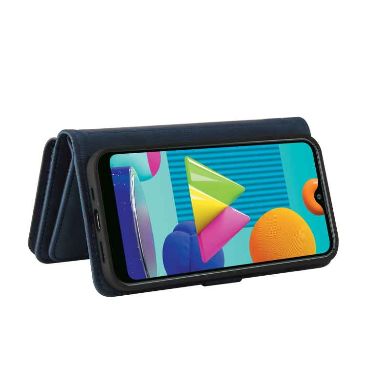 For Samsung Galaxy A02 EU Version Skin Feel PU + TPU Horizontal Flip Leather Case with Holder & 15 Cards Slot & Wallet & Zipper Pocket & Lanyard