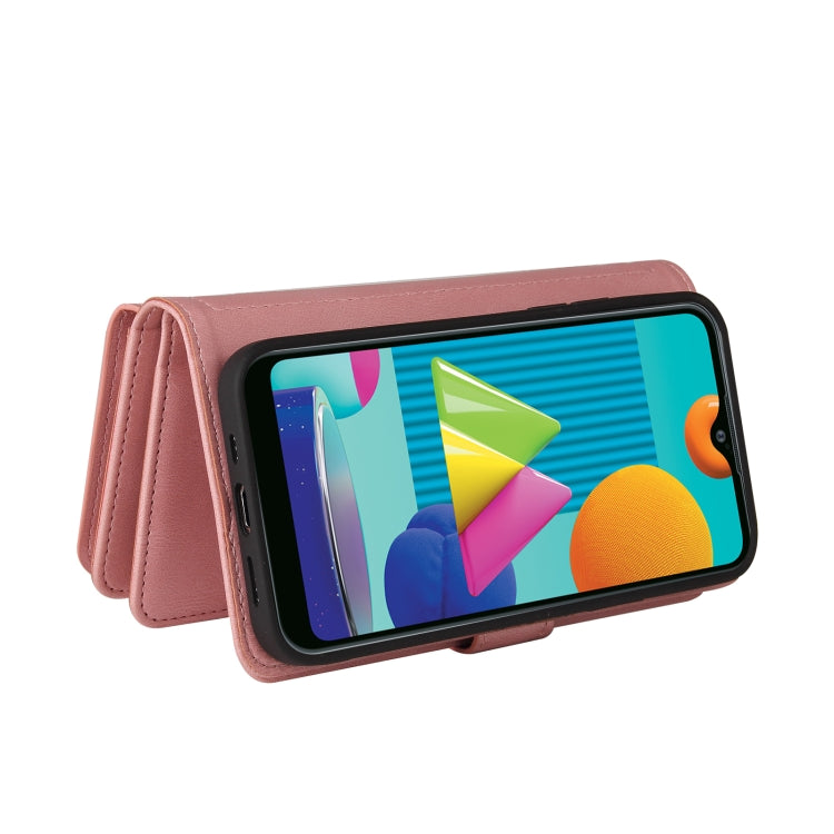 For Samsung Galaxy A02 EU Version Skin Feel PU + TPU Horizontal Flip Leather Case with Holder & 15 Cards Slot & Wallet & Zipper Pocket & Lanyard