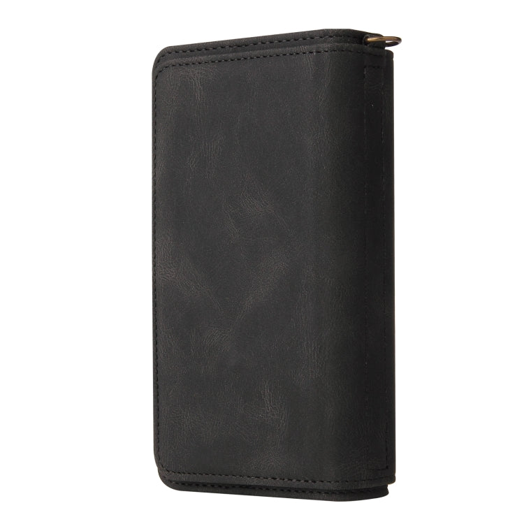 For Samsung Galaxy A02s Skin Feel PU + TPU Horizontal Flip Leather Case with Holder & 15 Cards Slot & Wallet & Zipper Pocket & Lanyard