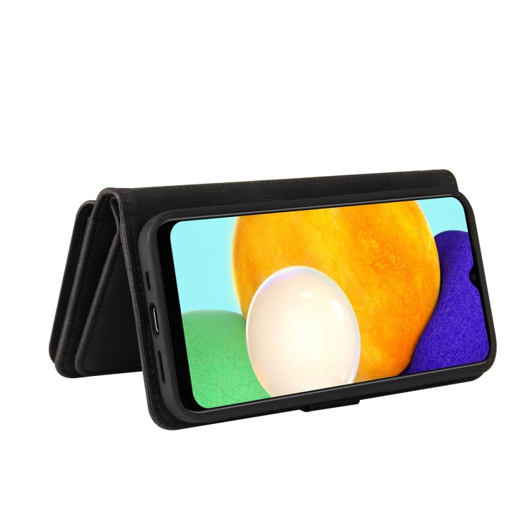 For Samsung Galaxy A03s Skin Feel PU + TPU Horizontal Flip Leather Case with Holder & 15 Cards Slot & Wallet & Zipper Pocket & Lanyard