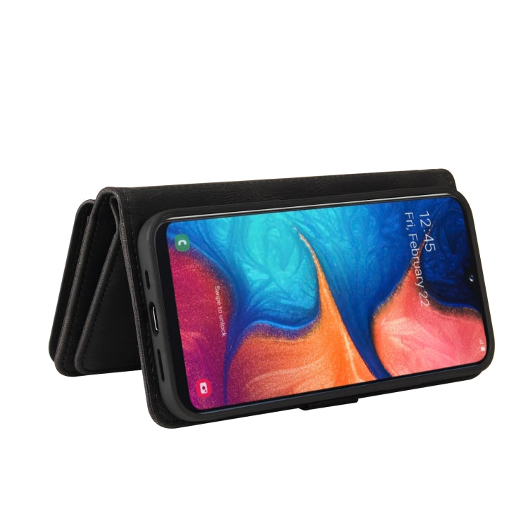 For Samsung Galaxy A20e Skin Feel PU + TPU Horizontal Flip Leather Case with Holder & 15 Cards Slot & Wallet & Zipper Pocket & Lanyard