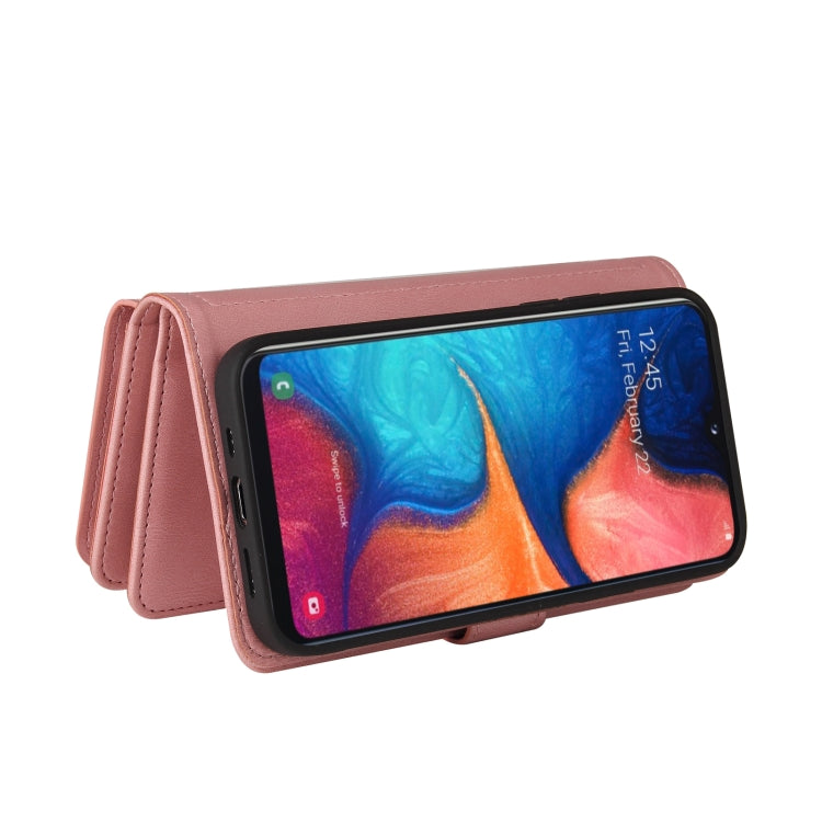 For Samsung Galaxy A20e Skin Feel PU + TPU Horizontal Flip Leather Case with Holder & 15 Cards Slot & Wallet & Zipper Pocket & Lanyard