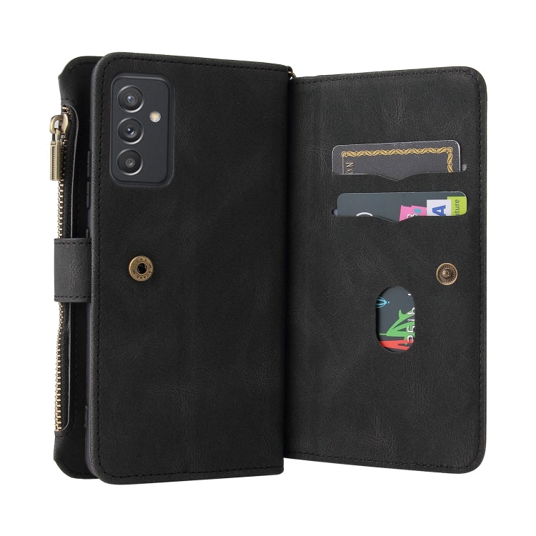For Samsung Galaxy A82 5G Skin Feel PU + TPU Horizontal Flip Leather Case with Holder & 15 Cards Slot & Wallet & Zipper Pocket & Lanyard