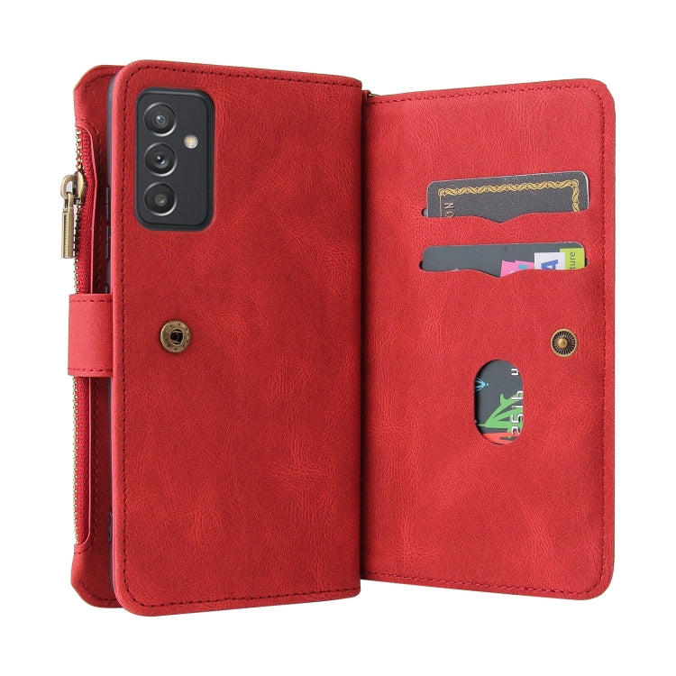 For Samsung Galaxy A82 5G Skin Feel PU + TPU Horizontal Flip Leather Case with Holder & 15 Cards Slot & Wallet & Zipper Pocket & Lanyard