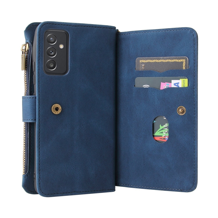 For Samsung Galaxy A82 5G Skin Feel PU + TPU Horizontal Flip Leather Case with Holder & 15 Cards Slot & Wallet & Zipper Pocket & Lanyard