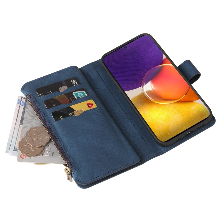 For Samsung Galaxy A82 5G Skin Feel PU + TPU Horizontal Flip Leather Case with Holder & 15 Cards Slot & Wallet & Zipper Pocket & Lanyard