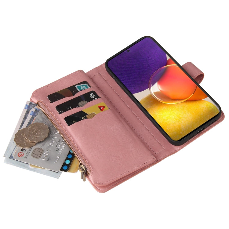 For Samsung Galaxy A82 5G Skin Feel PU + TPU Horizontal Flip Leather Case with Holder & 15 Cards Slot & Wallet & Zipper Pocket & Lanyard
