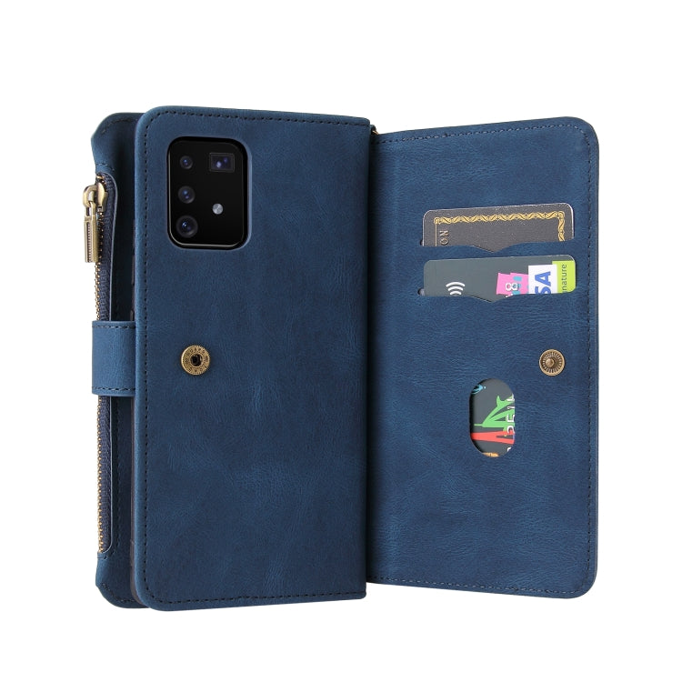 For Samsung Galaxy A91 / S10 Lite Skin Feel PU + TPU Horizontal Flip Leather Case with Holder & 15 Cards Slot & Wallet & Zipper Pocket & Lanyard
