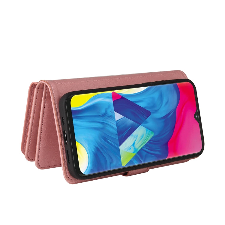 For Samsung Galaxy M10 / A10 Skin Feel PU + TPU Horizontal Flip Leather Case with Holder & 15 Cards Slot & Wallet & Zipper Pocket & Lanyard