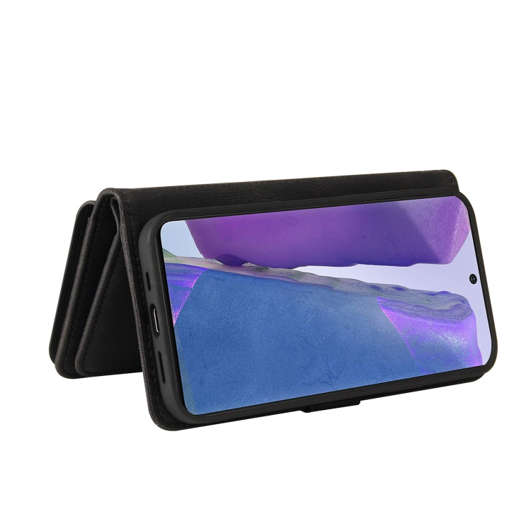 For Samsung Galaxy Note20 Skin Feel PU + TPU Horizontal Flip Leather Case with Holder & 15 Cards Slot & Wallet & Zipper Pocket & Lanyard