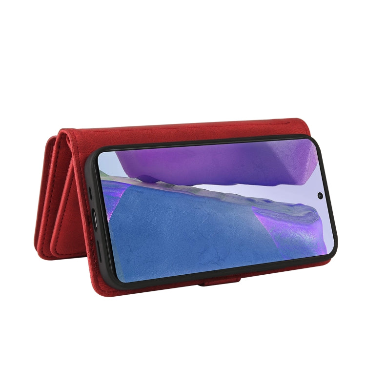 For Samsung Galaxy Note20 Skin Feel PU + TPU Horizontal Flip Leather Case with Holder & 15 Cards Slot & Wallet & Zipper Pocket & Lanyard