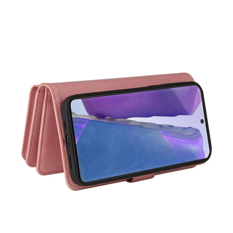 For Samsung Galaxy Note20 Skin Feel PU + TPU Horizontal Flip Leather Case with Holder & 15 Cards Slot & Wallet & Zipper Pocket & Lanyard