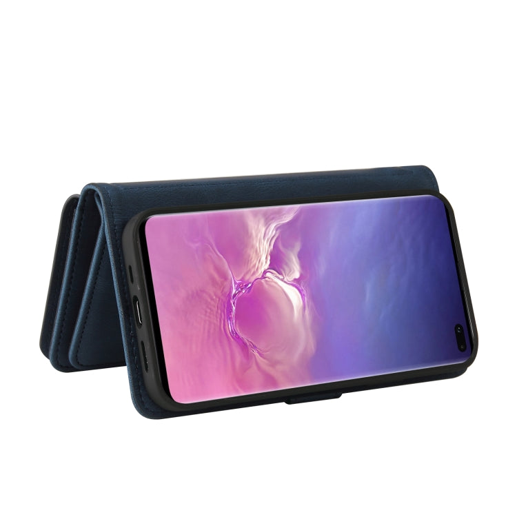 For Samsung Galaxy S10+ Skin Feel PU + TPU Horizontal Flip Leather Case with Holder & 15 Cards Slot & Wallet & Zipper Pocket & Lanyard