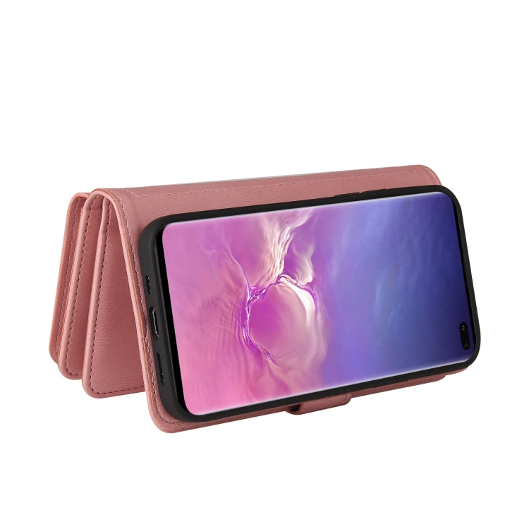 For Samsung Galaxy S10+ Skin Feel PU + TPU Horizontal Flip Leather Case with Holder & 15 Cards Slot & Wallet & Zipper Pocket & Lanyard