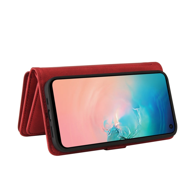 For Samsung Galaxy S10e Skin Feel PU + TPU Horizontal Flip Leather Case with Holder & 15 Cards Slot & Wallet & Zipper Pocket & Lanyard