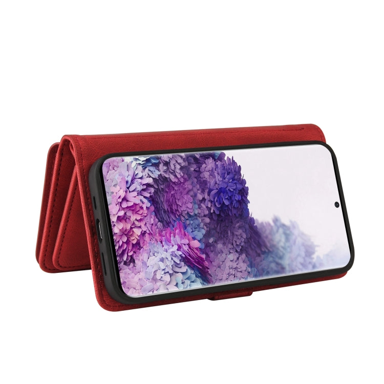 For Samsung Galaxy S20 Skin Feel PU + TPU Horizontal Flip Leather Case with Holder & 15 Cards Slot & Wallet & Zipper Pocket & Lanyard
