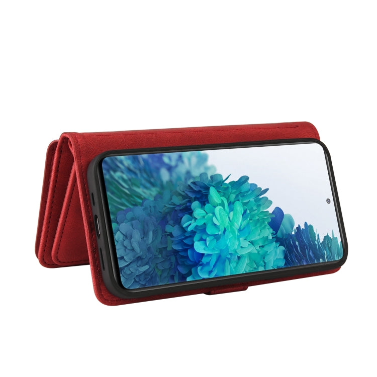 For Samsung Galaxy S20 FE Skin Feel PU + TPU Horizontal Flip Leather Case with Holder & 15 Cards Slot & Wallet & Zipper Pocket & Lanyard