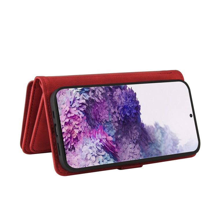 For Samsung Galaxy S20+ Skin Feel PU + TPU Horizontal Flip Leather Case with Holder & 15 Cards Slot & Wallet & Zipper Pocket & Lanyard