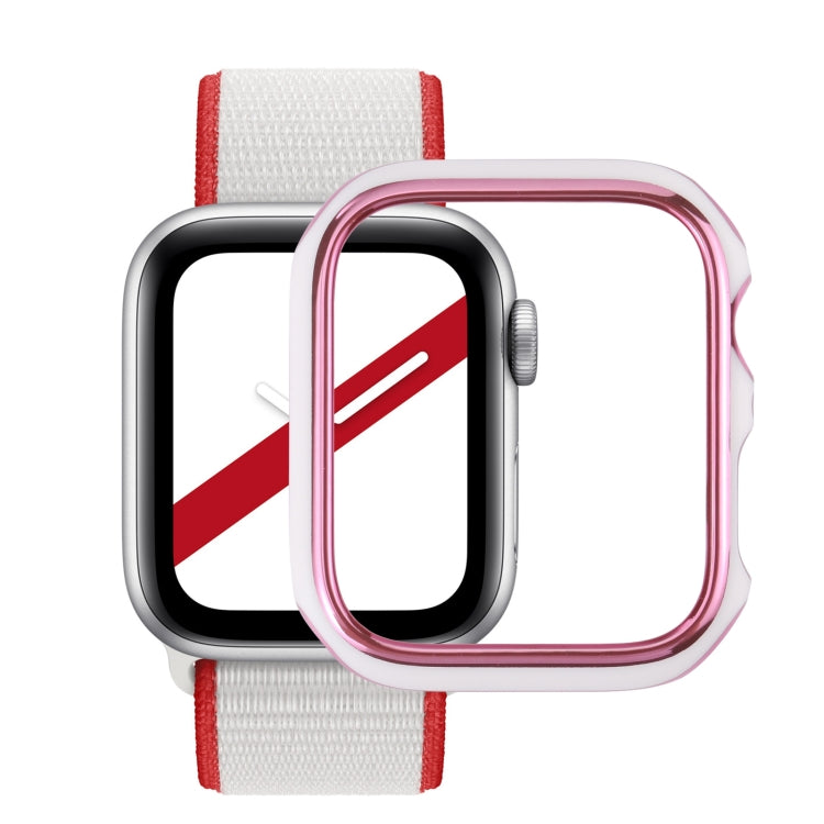 Dual-color Electroplating PC Protective Watch Case For Apple Watch Series 7 & 6 & SE & 5 & 4 44mm