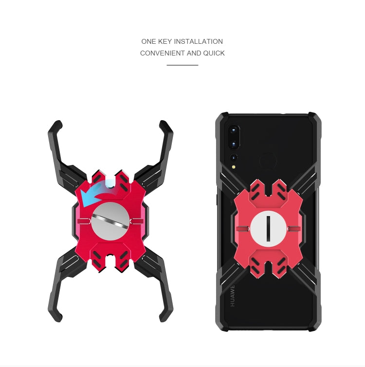 For Huawei Nova 4 Hero Series Anti-fall Wear-resistant Metal Protective Case with Bracket