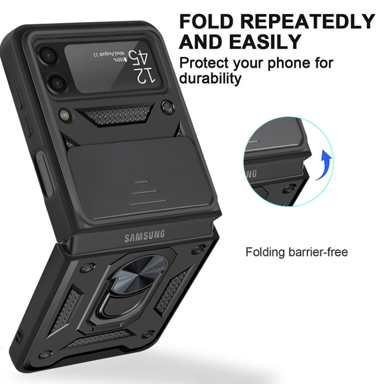 For Samsung Galaxy Z Flip3 5G Sliding Camera Cover Design TPU+PC Protective Case