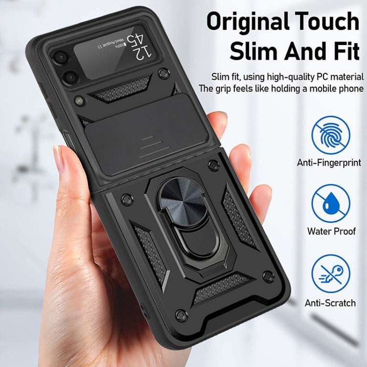 For Samsung Galaxy Z Flip3 5G Sliding Camera Cover Design TPU+PC Protective Case