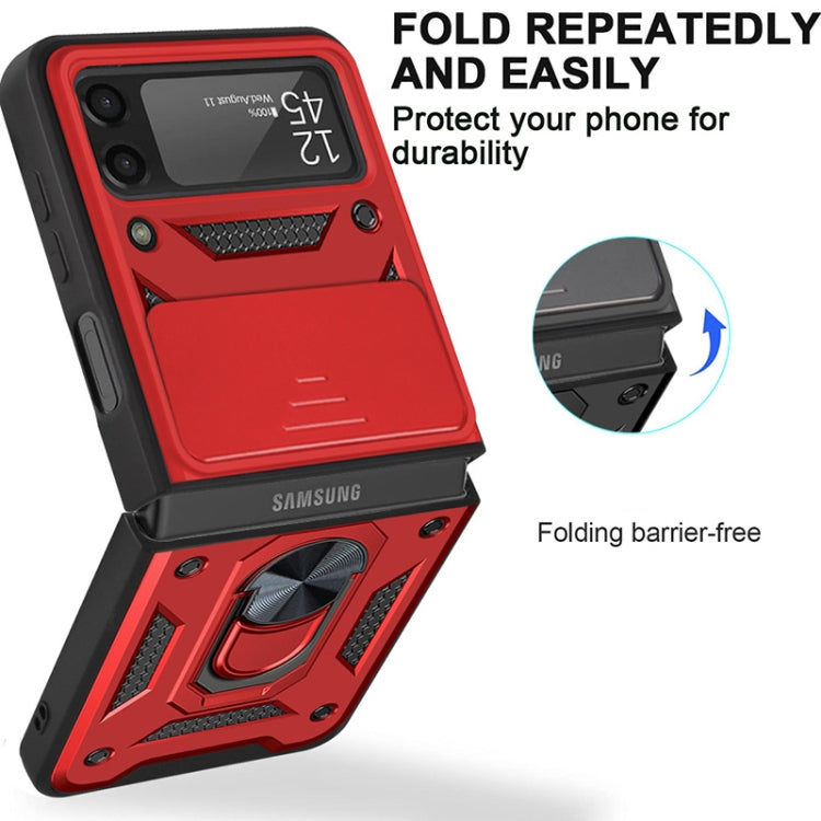 For Samsung Galaxy Z Flip3 5G Sliding Camera Cover Design TPU+PC Protective Case