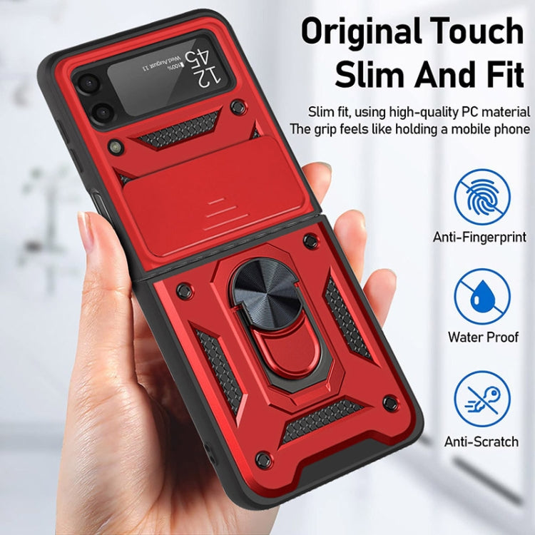 For Samsung Galaxy Z Flip3 5G Sliding Camera Cover Design TPU+PC Protective Case