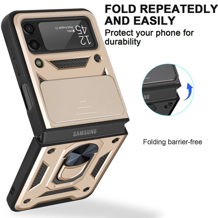 For Samsung Galaxy Z Flip3 5G Sliding Camera Cover Design TPU+PC Protective Case