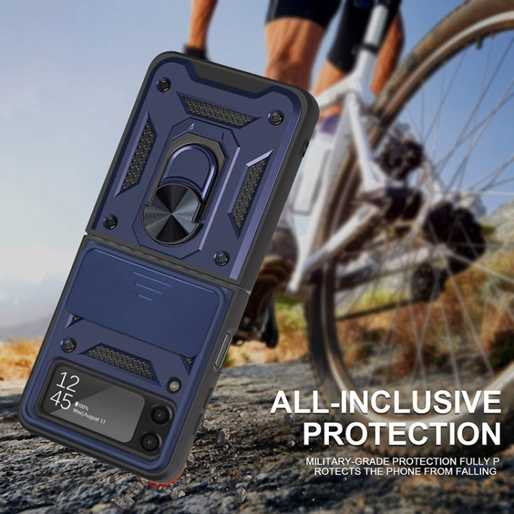 For Samsung Galaxy Z Flip3 5G Sliding Camera Cover Design TPU+PC Protective Case