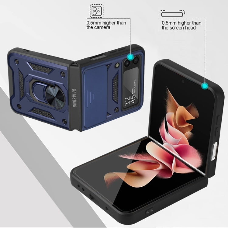 For Samsung Galaxy Z Flip3 5G Sliding Camera Cover Design TPU+PC Protective Case