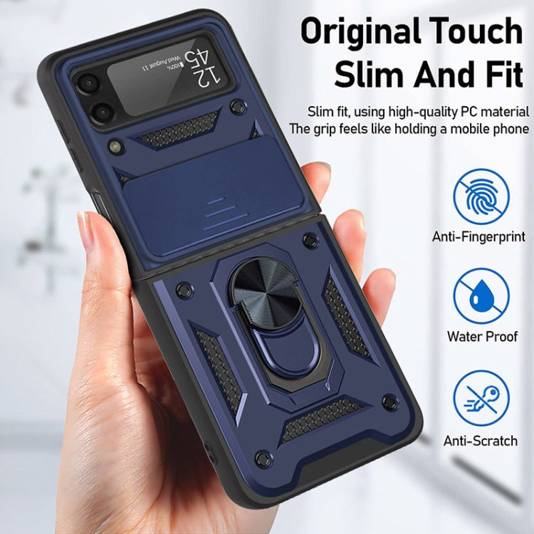 For Samsung Galaxy Z Flip3 5G Sliding Camera Cover Design TPU+PC Protective Case