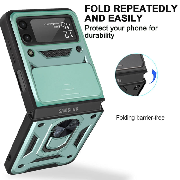 For Samsung Galaxy Z Flip3 5G Sliding Camera Cover Design TPU+PC Protective Case