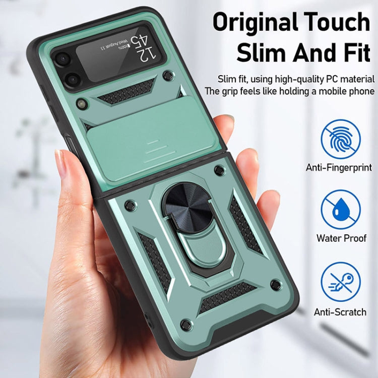 For Samsung Galaxy Z Flip3 5G Sliding Camera Cover Design TPU+PC Protective Case