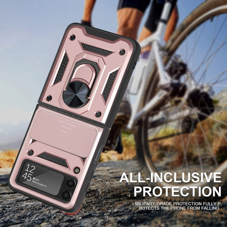 For Samsung Galaxy Z Flip3 5G Sliding Camera Cover Design TPU+PC Protective Case