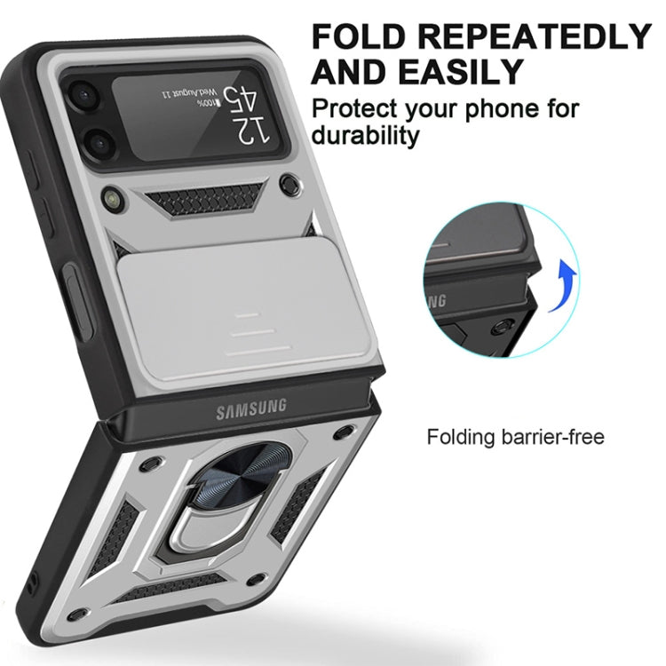 For Samsung Galaxy Z Flip3 5G Sliding Camera Cover Design TPU+PC Protective Case