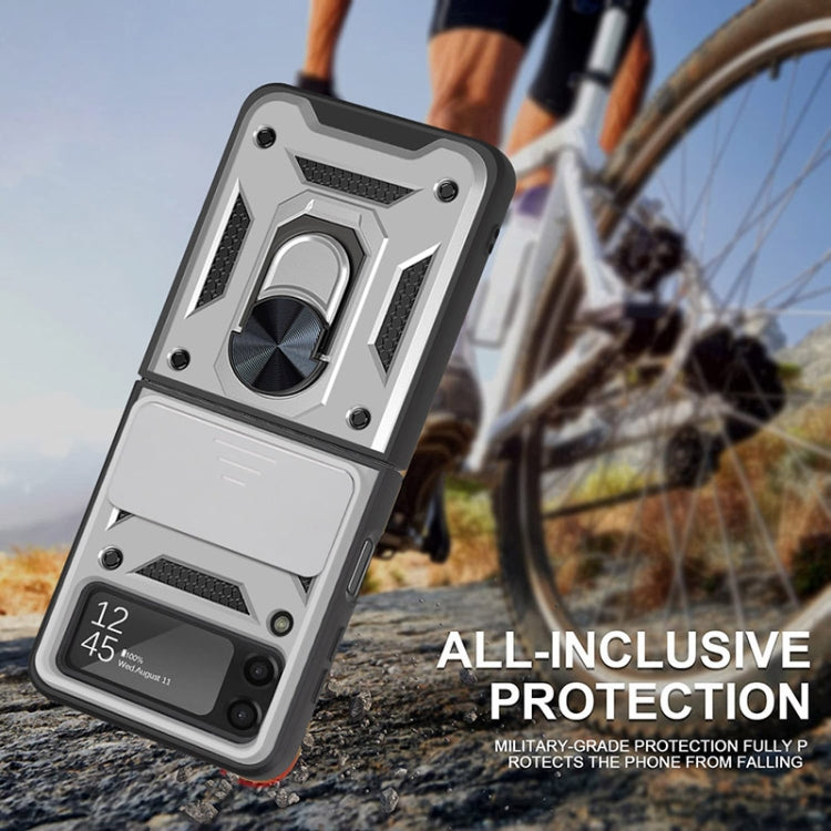For Samsung Galaxy Z Flip3 5G Sliding Camera Cover Design TPU+PC Protective Case