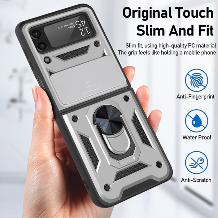 For Samsung Galaxy Z Flip3 5G Sliding Camera Cover Design TPU+PC Protective Case