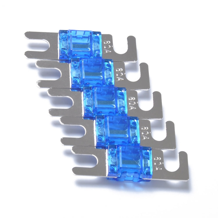 A0303 Blue 5 PCS Car Audio AFS Mini ANL 30A Fuse Nicked Plated