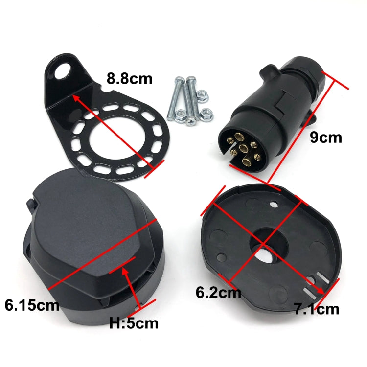 A0364 7 Pins 12N Electrics Converter Trailer Caravan Plug and Socket Adapter Connector